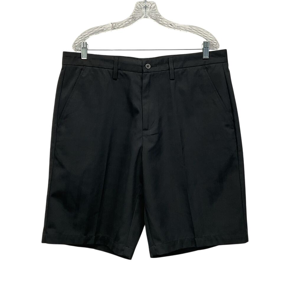 Ashworth Golf Shorts Men's Size 36 Black Athleisure Flat Front Sporty Travel